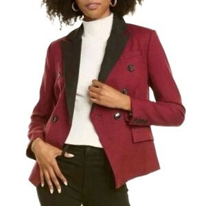 Walter Baker Black & Red Houndstooth Blazer